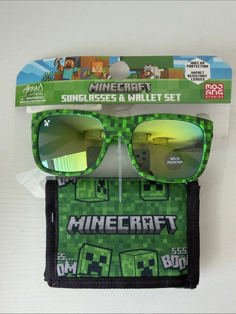 Kids Minecraft Sunglasses & Wallet Set